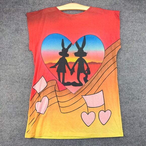 Vintage Jodie Arden Looney Tunes Sweetheart Sleep Shirt Womens XXL Multi - Picture 7 of 14